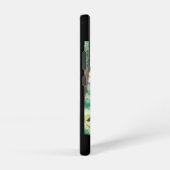 カスタム水彩画 アメリカカケス 森林の木々  SAMSUNG GALAXYケース (右側面)