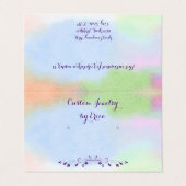 カスタム水彩立てポストイヤリングディスプレイカード 名刺 (外部フラット)