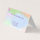 カスタム水彩立てポストイヤリングディスプレイカード 名刺 (裏面)