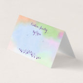 カスタム水彩立てポストイヤリングディスプレイカード 名刺 (正面)