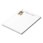 カスタム水彩羊飼いペット犬の動物 ノートパッド (回転)