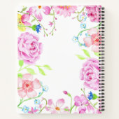 カスタム水彩花ノート ノートブック (裏面)