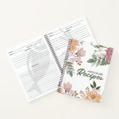 カスタム水彩花レシピ ノートブック (内部)