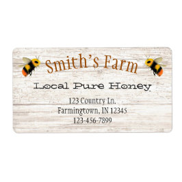 カスタム水彩蜂蜜ラベル ラベル