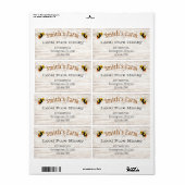 カスタム水彩蜂蜜ラベル ラベル (フルシート)