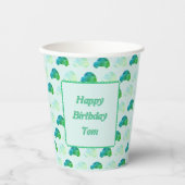 カスタム水彩車誕生日紙カップ 紙コップ (正面)