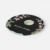 カスタム水彩野草月山結婚の ペーパープレート (アングル)