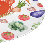 カスタム水彩野菜キッチン カッティングボード (角)