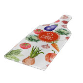 カスタム水彩野菜キッチン カッティングボード (角)