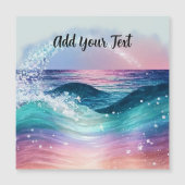 カスタム水彩青海波の写真（名前） (正面)