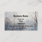 カスタム水彩風景風景木雪 名刺 (正面)