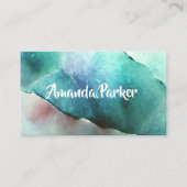 カスタム水彩QRコードイラストレーター 名刺 (正面)