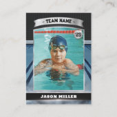 カスタム水球取引カードブルーシルバーカード コーリングカード (正面)