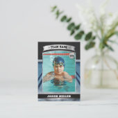 カスタム水球取引カードブルーシルバーカード コーリングカード (スタンド正面)