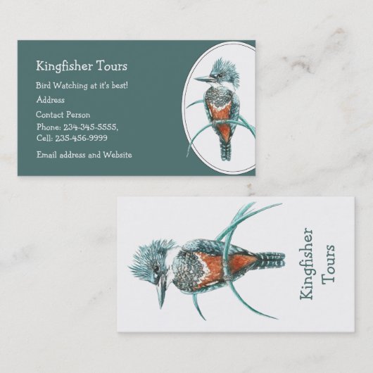 カスタム水色カワウソ 名刺 (正面/裏面)