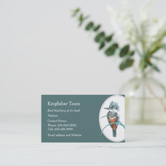 カスタム水色カワウソ 名刺 (スタンド正面)