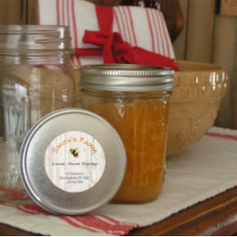 カスタム水色ビーハニーラウンドステッカー ラウンドシール