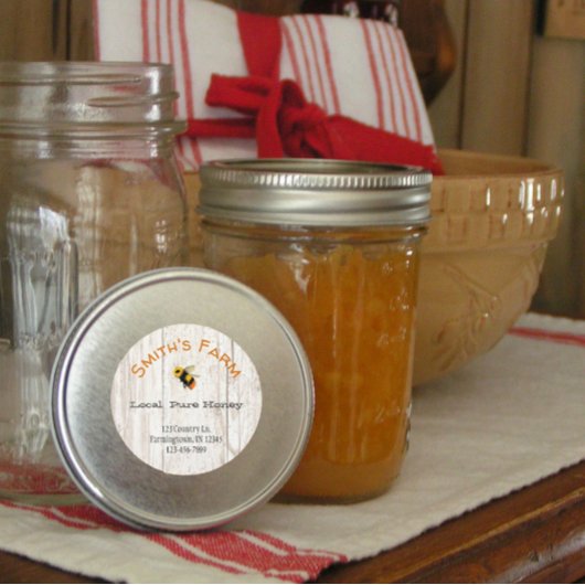 カスタム水色ビーハニーラウンドステッカー ラウンドシール