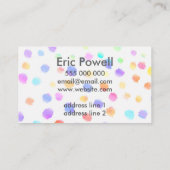 カスタム水色モダンデザイン名刺 名刺 (裏面)