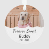 カスタム永遠に愛され、名前、年 オーナメント (裏面)