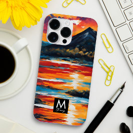 カスタム油絵日没ランドスケープ名 Case-Mate iPhone 14 PRO MAXケース
