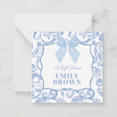 カスタム沿岸おばあちゃんブルーギフト囲い ノートカード (正面)