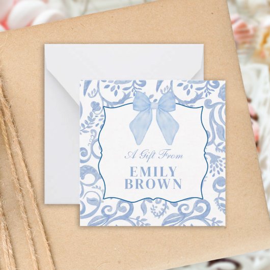 カスタム沿岸おばあちゃんブルーギフト囲い ノートカード