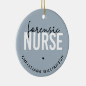 カスタム法医学ナース |法医学の看護ギフト セラミックオーナメント (右)