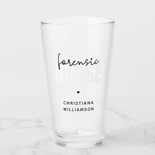 カスタム法医学ナース |法医学の看護ギフト タンブラーグラス (正面)