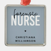 カスタム法医学ナース |法医学の看護ギフト メタルオーナメント (正面)