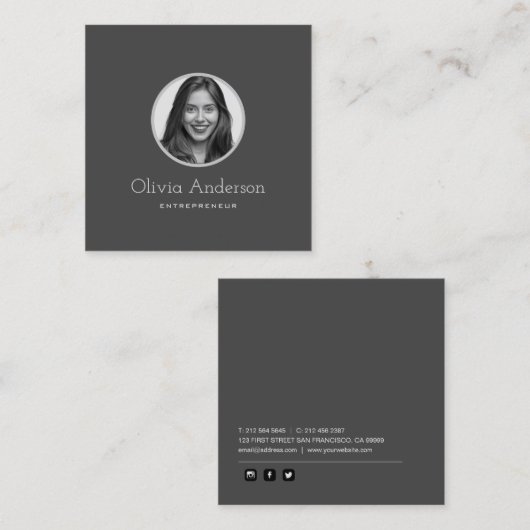 カスタム法律事務の名刺 スクエア名刺 (正面/裏面)