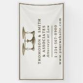 カスタム法律事務所の会社名 横断幕 (縦)