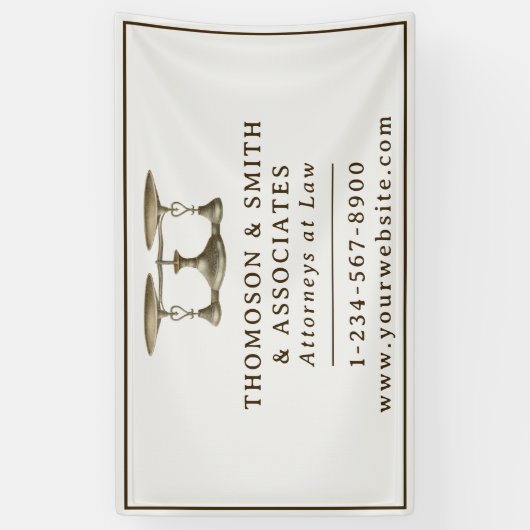 カスタム法律事務所の会社名 横断幕 (縦)