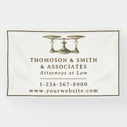 カスタム法律事務所の会社名 横断幕 (横)