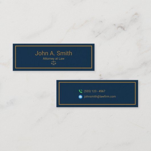 カスタム法律事務所 スキニー名刺 (正面/裏面)