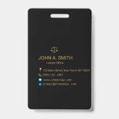 カスタム法律事務所 バッジ (裏面)