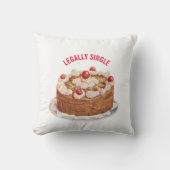 カスタム法律的な独身のケおもしろいーキパーティー クッション (正面)