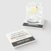 カスタム法素晴らし務助手おもしろい ストーンコースター (横)