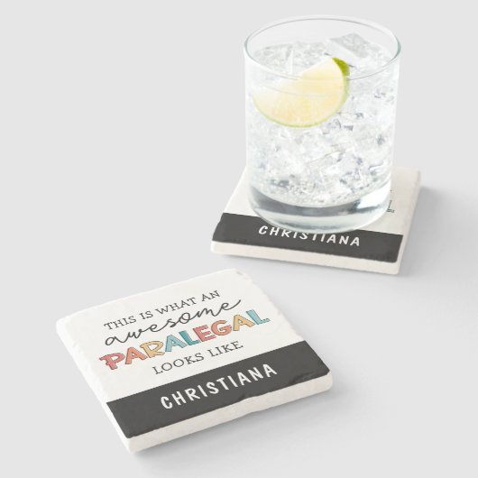 カスタム法素晴らし務助手おもしろい ストーンコースター (横)