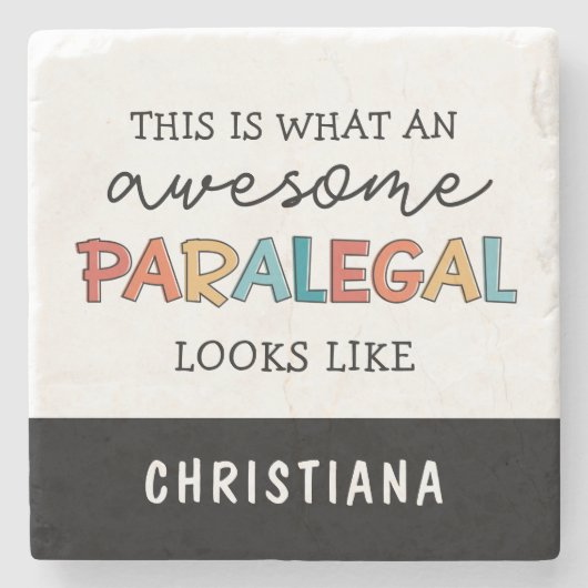 カスタム法素晴らし務助手おもしろい ストーンコースター (正面)