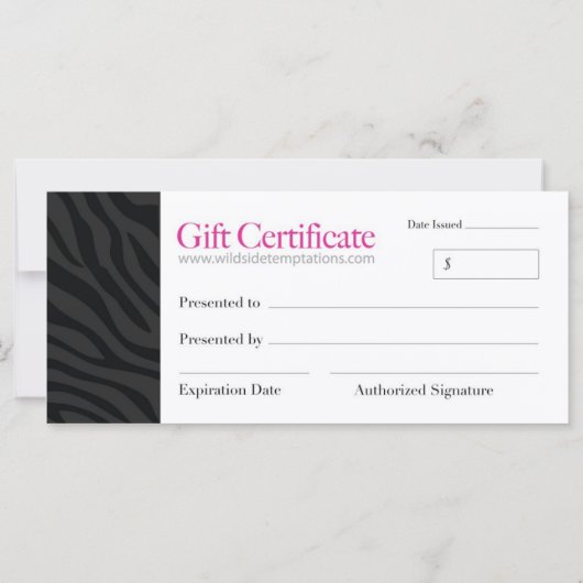 カスタム注文贈与証書 (裏面)