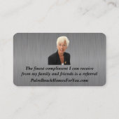 カスタム注文 – エグゼクティブブラックスチールモノグラム 名刺 (裏面)