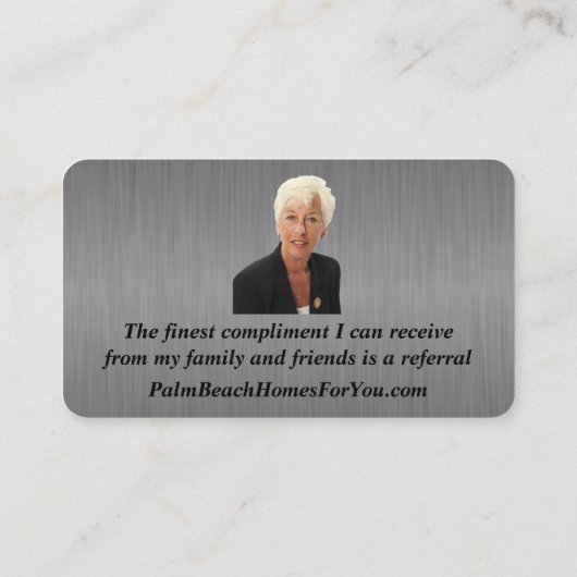 カスタム注文 – エグゼクティブブラックスチールモノグラム 名刺 (裏面)