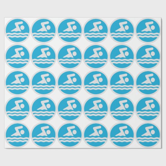カスタム泳ぎデカールギフトラッピング紙 ラッピングペーパー (フラット)