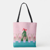 カスタム泳ぐ人芸術的イラストレーションスイミング トートバッグ (裏面)