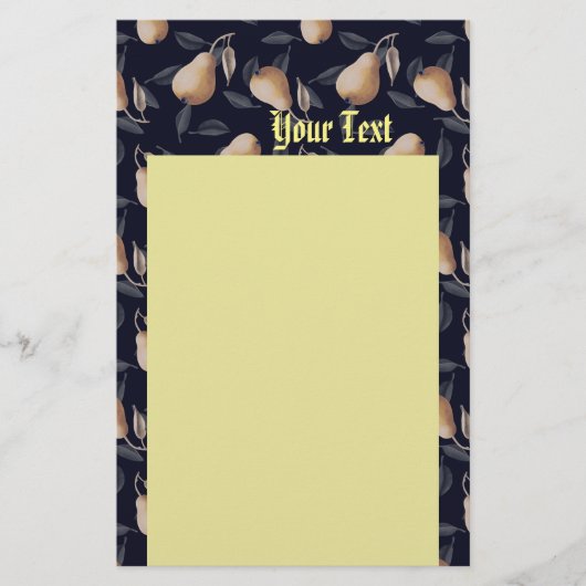 カスタム洋ナシムーディ 便箋 (正面)