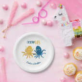 カスタム海おもしろい海軍金ゴールド海タコ結婚ズ ペーパープレート (パーティー)