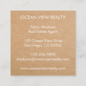 カスタム海ビューフォトリアルティクラフト スクエア名刺 (裏面)