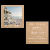 カスタム海ビューフォトリアルティクラフト スクエア名刺