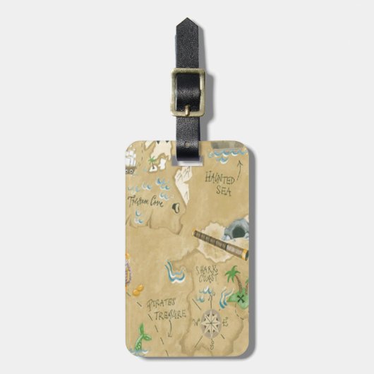 カスタム海賊地図ラゲージタグ ラゲッジタグ (正面縦)